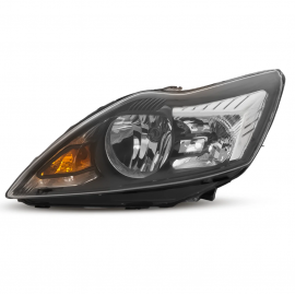 Faro Principal Izquierdo Cromado con Marco Negro y Direccional Ámbar Auto Magic para Focus