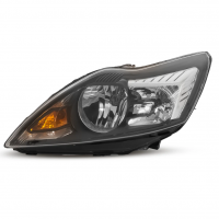 Faro Principal Izquierdo Cromado con Marco Negro y Direccional Ámbar Auto Magic para Focus