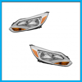 Juego de 2 Faros Principales para Focus Auto Magic con Direccional y Reflejante Ámbar