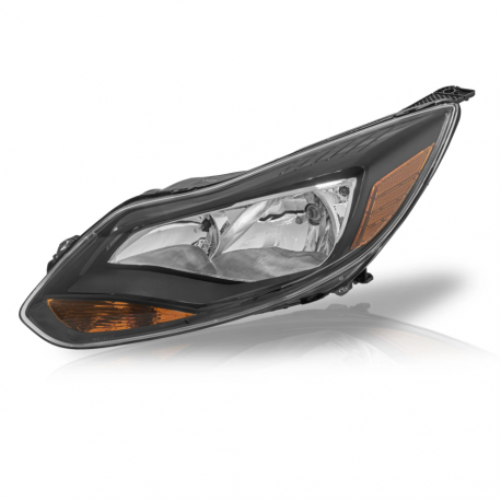 Faro Principal Izquierdo Cromado con Marco Negro, Direccional y Reflejante Ámbar Auto Magic para Focus