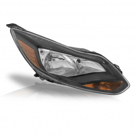 Faro Principal Derecho Cromado con Marco Negro, Direccional y Reflejante Ámbar Auto Magic para Focus