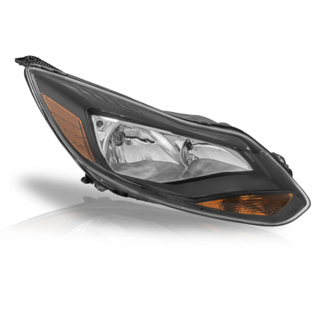 Faro Principal Derecho Cromado con Marco Negro, Direccional y Reflejante Ámbar Auto Magic para Focus