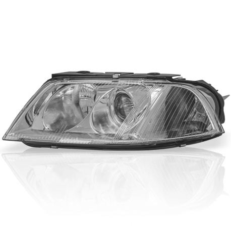 Faro Principal Izquierdo Fondo Cromado y Lupa Auto Magic para Passat B5