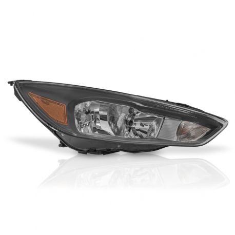 Faro Principal Derecho con Marco Negro y Reflejante Ámbar Auto Magic para Focus