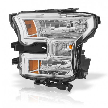 Faro Principal Izquierdo con Bisel Negro Auto Magic para Lobo 150