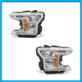 Juego de 2 Faros Principales para Lobo 150  Auto Magic con Bisel Cromado