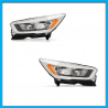 Juego de 2 Faros Principales para Escape Auto Magic con Marco Cromado y Reflejante Ámbar