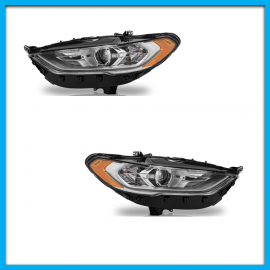 Juego de 2 Faros Principales para Fusion Auto Magic con Reflejante Ámbar, Lupa y Luz de Día