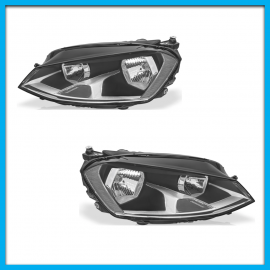 Juego de 2 Faros Principales para Golf A7 Auto Magic Eléctricos con Focos