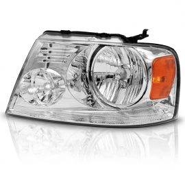 Faro Principal Izquierdo con Fondo Cromado y Direccional Ámbar Auto Magic para Lobo F150