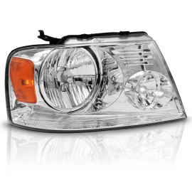 Faro Principal Derecho con Fondo Cromado y Direccional Ámbar Auto Magic para Lobo F150
