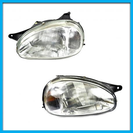 Juego de 2 Faros Principales para Chevy C1 Diforza con Mica Rayada