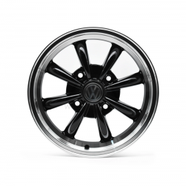 Juego de 4 Rines Spider Negros y Aro Cromado con Barrenación 4 en 100 de 15 Pulgadas Auto Magic