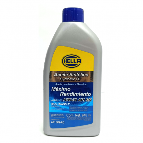 Botella de Aceite de Motor Hella Sintético SAE 10W-30