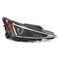 Faro Principal Derecho Negro con Lupa y Reflejante Ámbar Auto Magic para Elantra