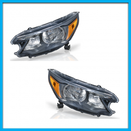 Juego de 2 Faros Principales para CR-V Auto Magic con Fondo Negro y Direccional Ámbar