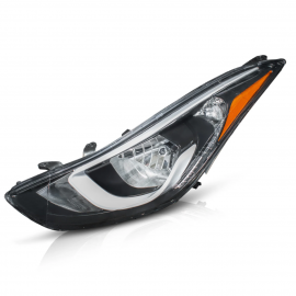 Faro Principal Izquierdo con Bisel Plateado y Reflejante Ámbar Auto Magic para Elantra