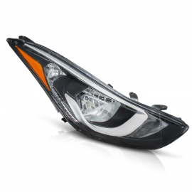 Faro Principal Derecho con Bisel Plateado y Reflejante Ámbar Auto Magic para Elantra