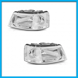 Juego de 2 Faros Principales para Eurovan Auto Magic con Fondo Cromado sin Focos