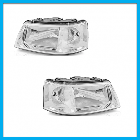 Juego de 2 Faros Principales para Eurovan Auto Magic con Fondo Cromado sin Focos