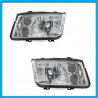 Juego de 2 Faros Principales para Jetta A4 Auto Magic con Lupa en Luz de Niebla