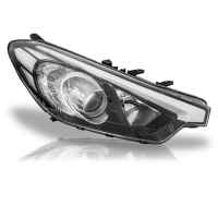 Faro Principal Derecho con Marco Negro y Lupa Auto Magic para Forte