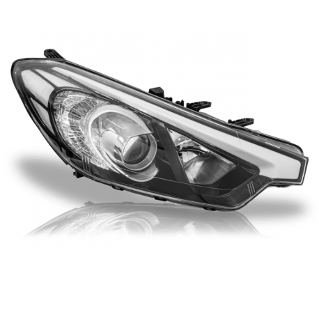 Faro Principal Derecho con Marco Negro y Lupa Auto Magic para Forte