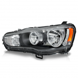 Faro Principal Izquierdo con Fondo Negro y Reflejante Ámbar Auto Magic para Lancer