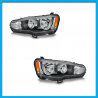 Juego de 2 Faros Principales para Lancer Auto Magic con Fondo Negro y Reflejante Ámbar