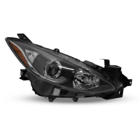 Faro Principal Derecho con Fondo Negro, Lupa y Foco de Halógeno Auto Magic para Mazda 3
