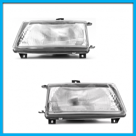 Juego de 2 Faros Principales para Derby Auto Magic con Fondo Cromado y Cristal Rayado