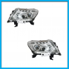 Juego de 2 Faros Principales para NP300 Frontier Auto Magic Luz Full LED con Lupa