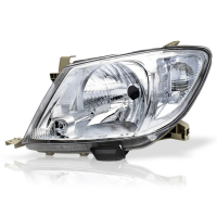 Faro Principal Izquierdo con Fondo Cromado y Cuarto Blanco Auto Magic para Hilux