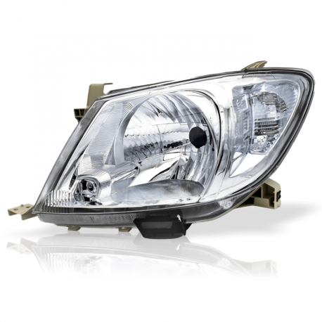 Faro Principal Izquierdo con Fondo Cromado y Cuarto Blanco Auto Magic para Hilux