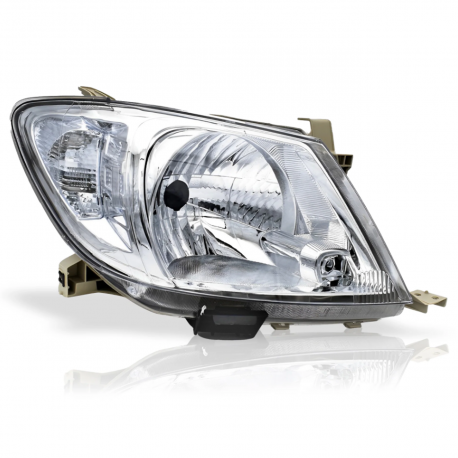 Faro Principal Derecho con Fondo Cromado y Cuarto Blanco Auto Magic para Hilux