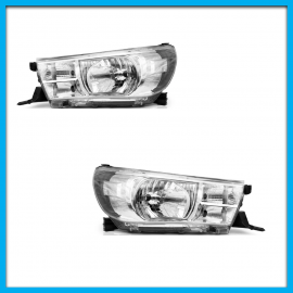 Juego de 2 Faros Principales para Hilux Auto Magic Cromado