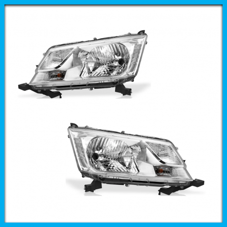 Juego de 2 Faros Principales para Hiace Auto Magic con Fondo Cromado