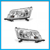 Juego de 2 Faros Principales para Hiace Auto Magic con Fondo Cromado