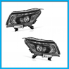 Juego de 2 Faros Principales para NP300 Frontier Auto Magic Full LED con Fondo Negro
