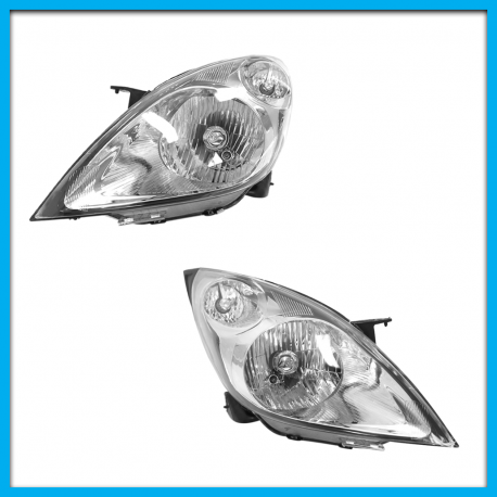 Juego de 2 Faros Principales para Spark Classic Auto Magic con Fondo Cromado