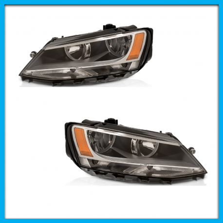 Juego de 2 Faros Principales para Jetta A6 Auto Magic con Doble Cuarto