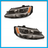 Juego de 2 Faros Principales para Jetta A6 Auto Magic con Doble Cuarto