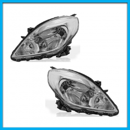 Juego de 2 Faros Principales para Versa Auto Magic con Fondo Cromado