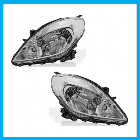 Juego de 2 Faros Principales para Versa Auto Magic con Fondo Cromado
