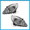 Juego de 2 Faros Principales para Versa Auto Magic con Fondo Cromado