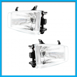 Juego de 2 Faros Principales para Eurovan Auto Magic Rayado con Fondo Cromado