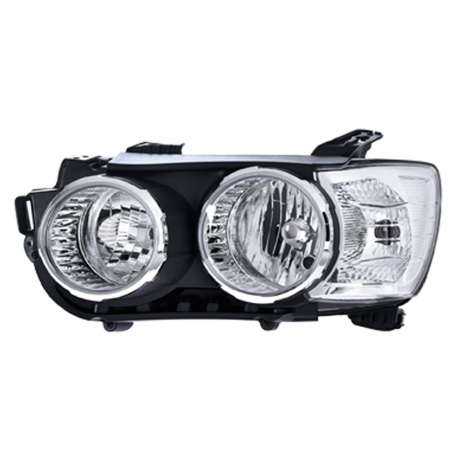 Faro Principal Izquierdo con Bisel Cromado sin Reflejante DEPO para Sonic Hatchback