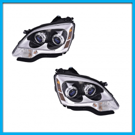 Juego de 2 Faros Principales para Acadia DEPO con Lupas y Reflejante Ámbar