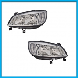 Juego de 2 Faros Principales para Zafira DEPO con Fondo Cromado sin Focos