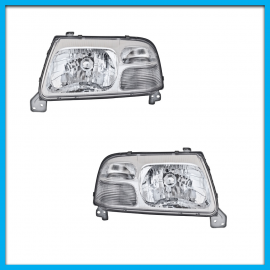 Juego de 2 Faros Principales para Tracker DEPO con Fondo Cromado sin Focos